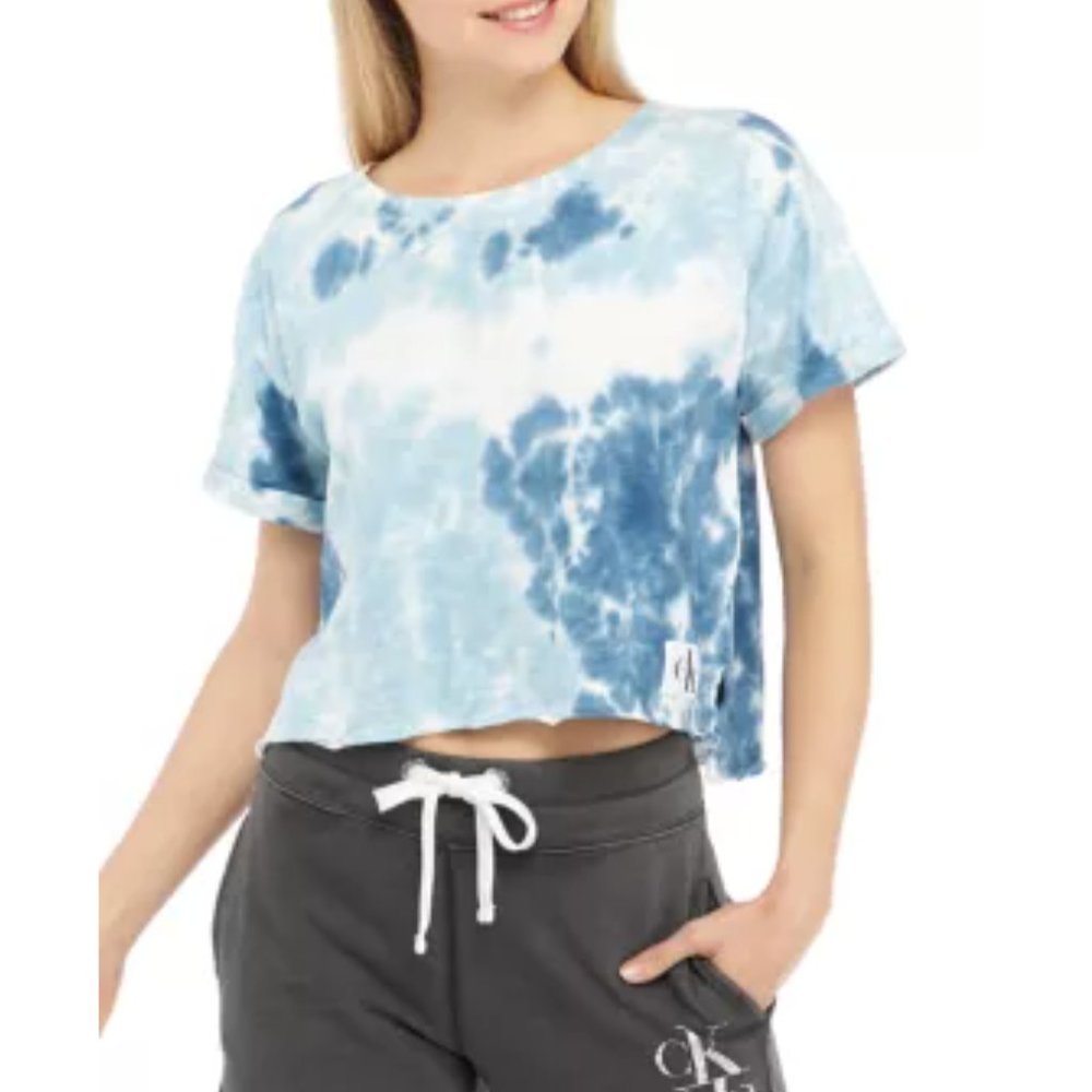 Calvin Klein Tie Dye Short Sleeve Top - Picture 1 of 3
